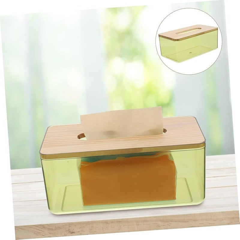 Modern Tissue Box Holder Multifunctional Storage Cover Living Room Decor Black - Image 2